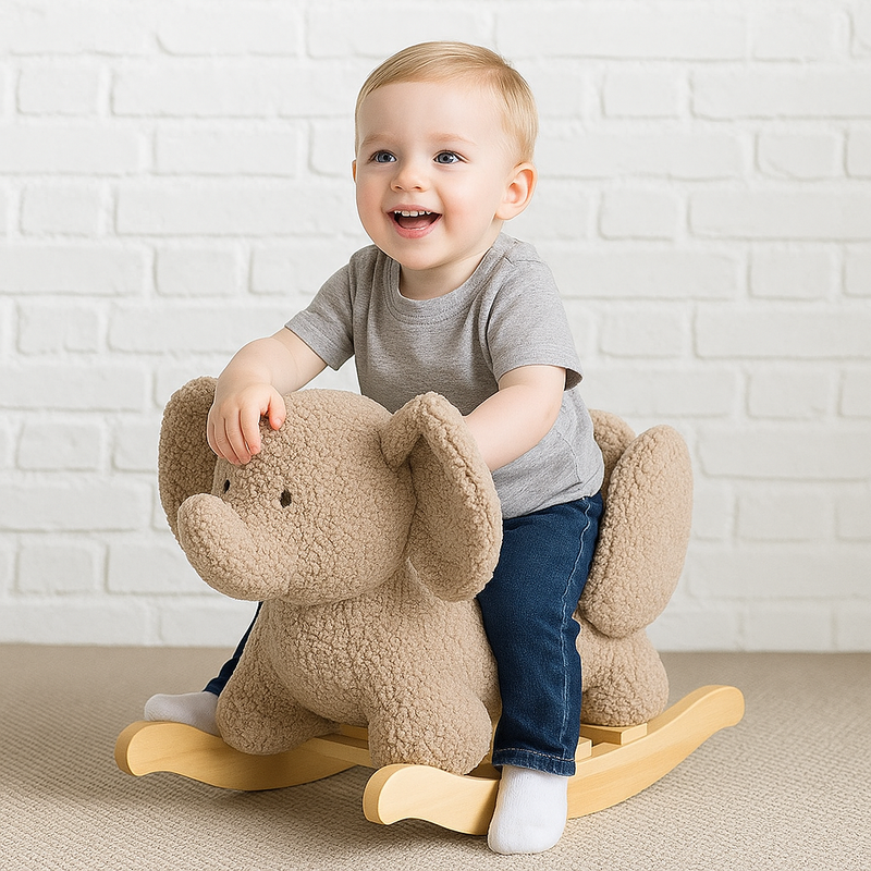 Cuddly Elephant Baby Rocker Ride