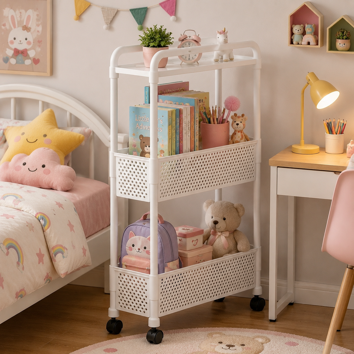 MultiLayer Rolling Home Storage Cart