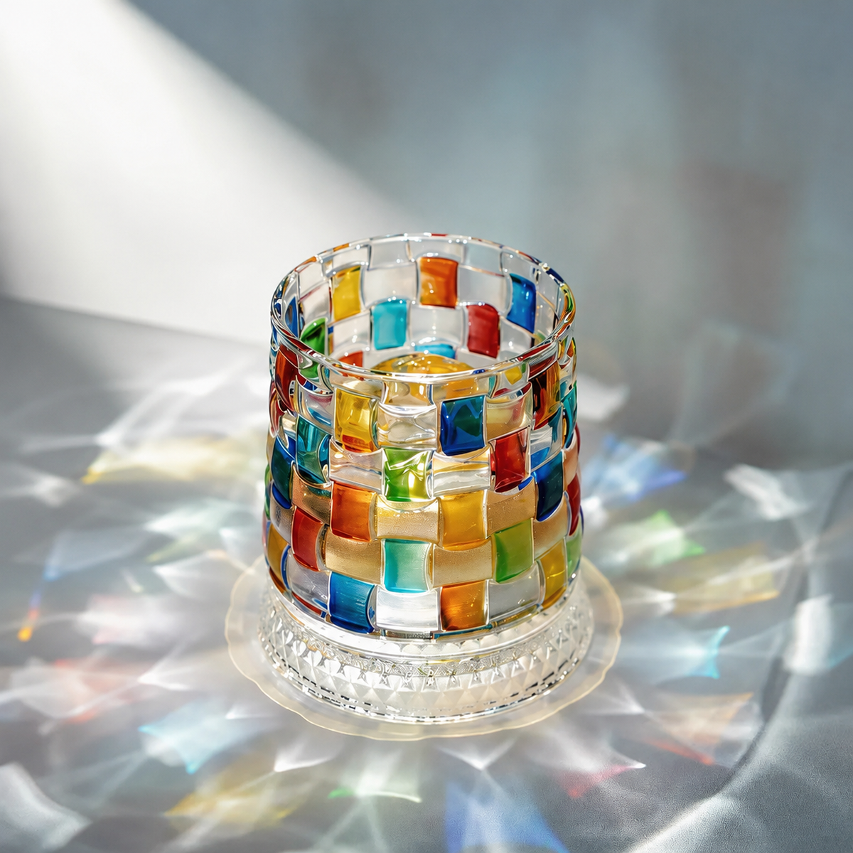 MosaicSpin Rotating Drink Glasses