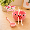 Cute Piggy Food Bowl Chopstick Set