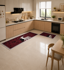 Dear print vintage kitchen floor mat