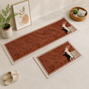 Dear print vintage kitchen floor mat