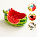 Watermelon Ceramic Fruit Bowl With Fork