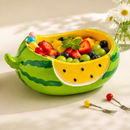 Watermelon Ceramic Fruit Bowl With Fork