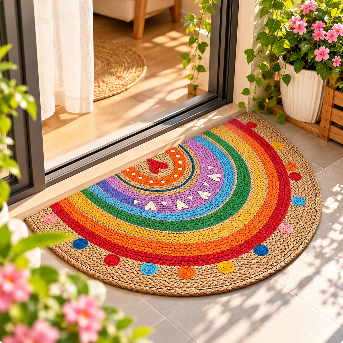 Colour Pop Rainbow Door Mat