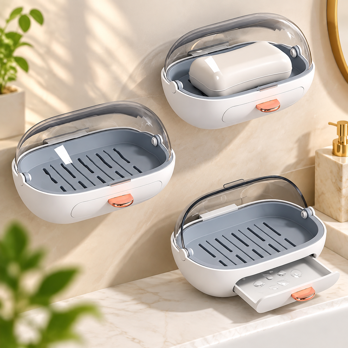 Wall Mounted Covered Soap Holder