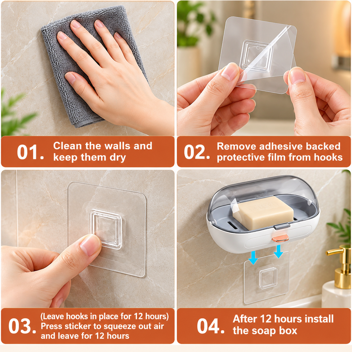 Wall Mounted Covered Soap Holder