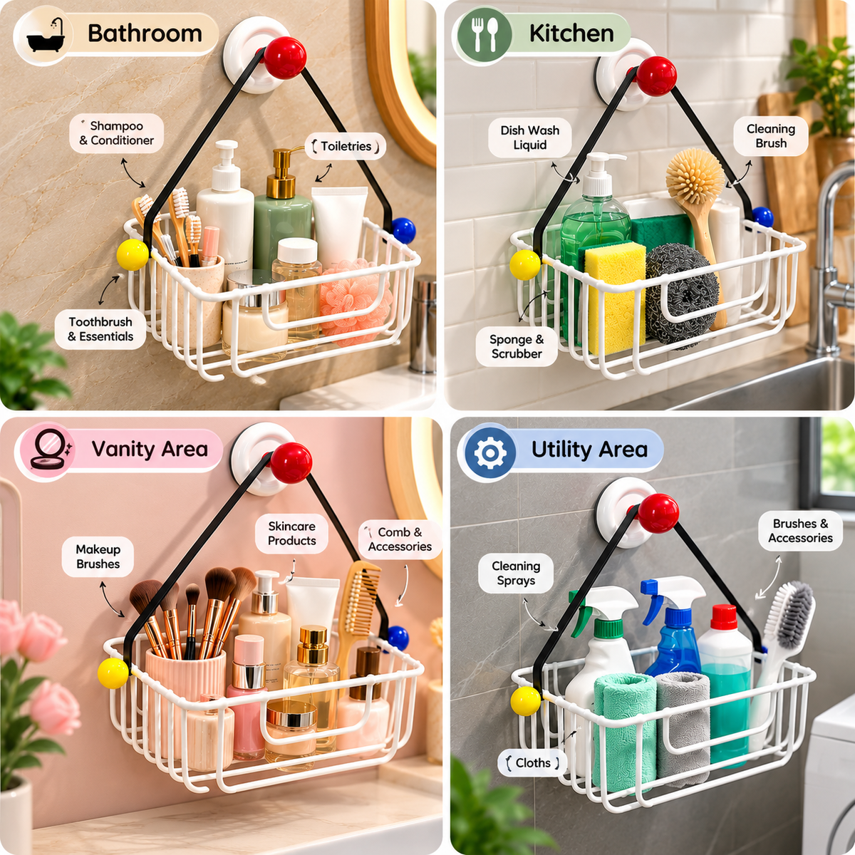 Cute Hanging Wall Utility Basket