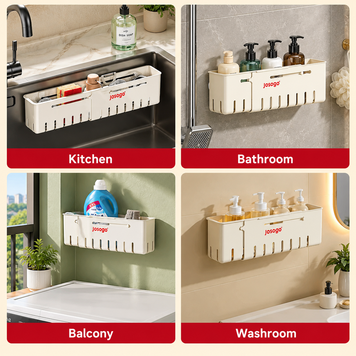 Multi-Purpose Removable Sink Organizer