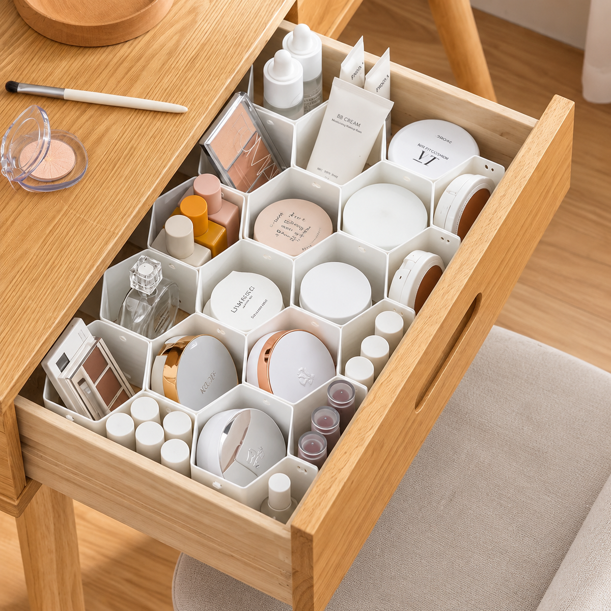 Adjustable Honeycomb Drawer Organizer