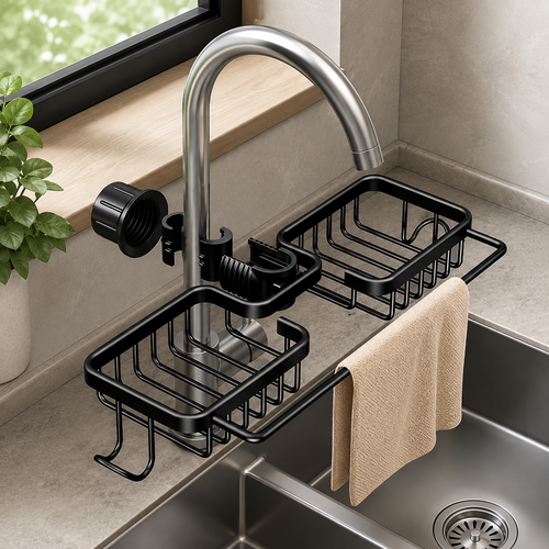 Adjustable Faucet Storage Rack