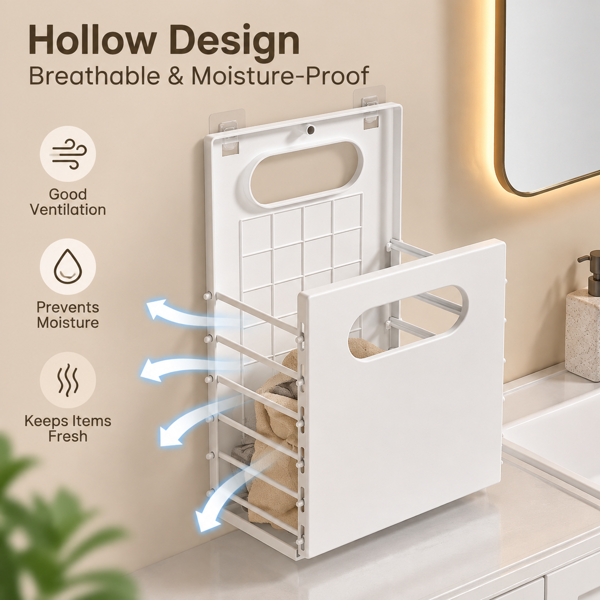 Foldable Wall Hanging Laundry Basket