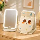 Portable Folding Cute Mirror with Led Lights