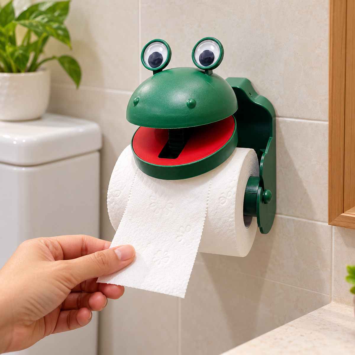 Funny Frog Toilet Paper Holder