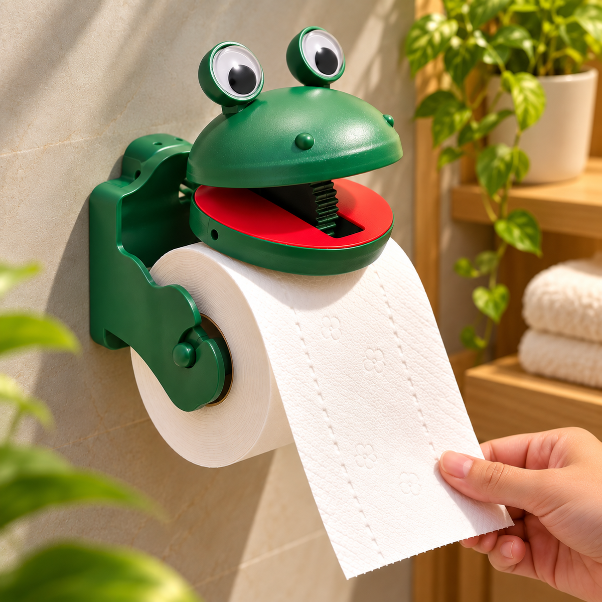 Funny Frog Toilet Paper Holder