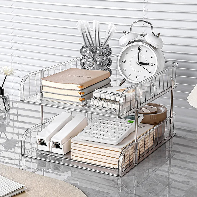 Smart Acrylic Desk Organizer Rack