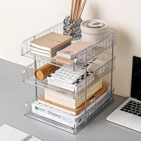 Smart Acrylic Desk Organizer Rack