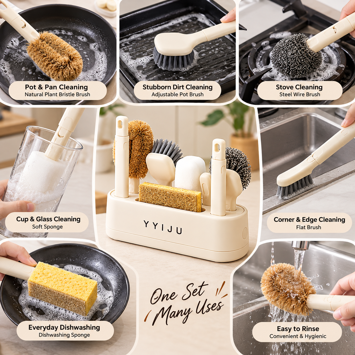 Multi-Tool Kitchen Cleaning Set
