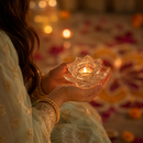 Decorative Crystal Lotus Petal Diya