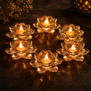 Decorative Crystal Lotus Petal Diya