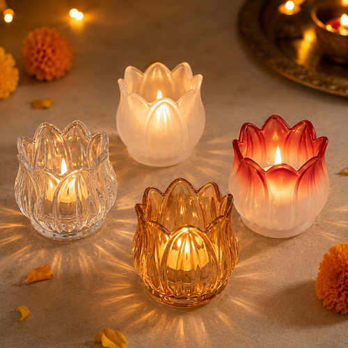 Beautiful Tulip Flower Diya