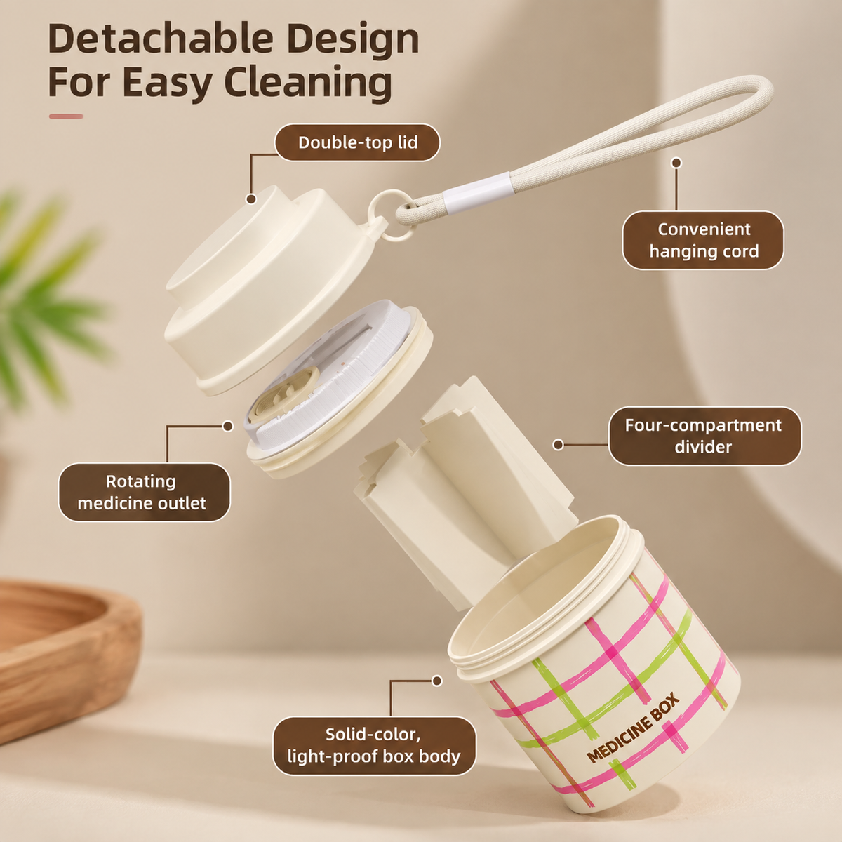 Portable Rotating Medicine Storage Box