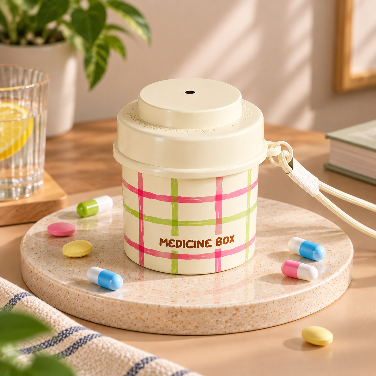 Portable Rotating Medicine Storage Box