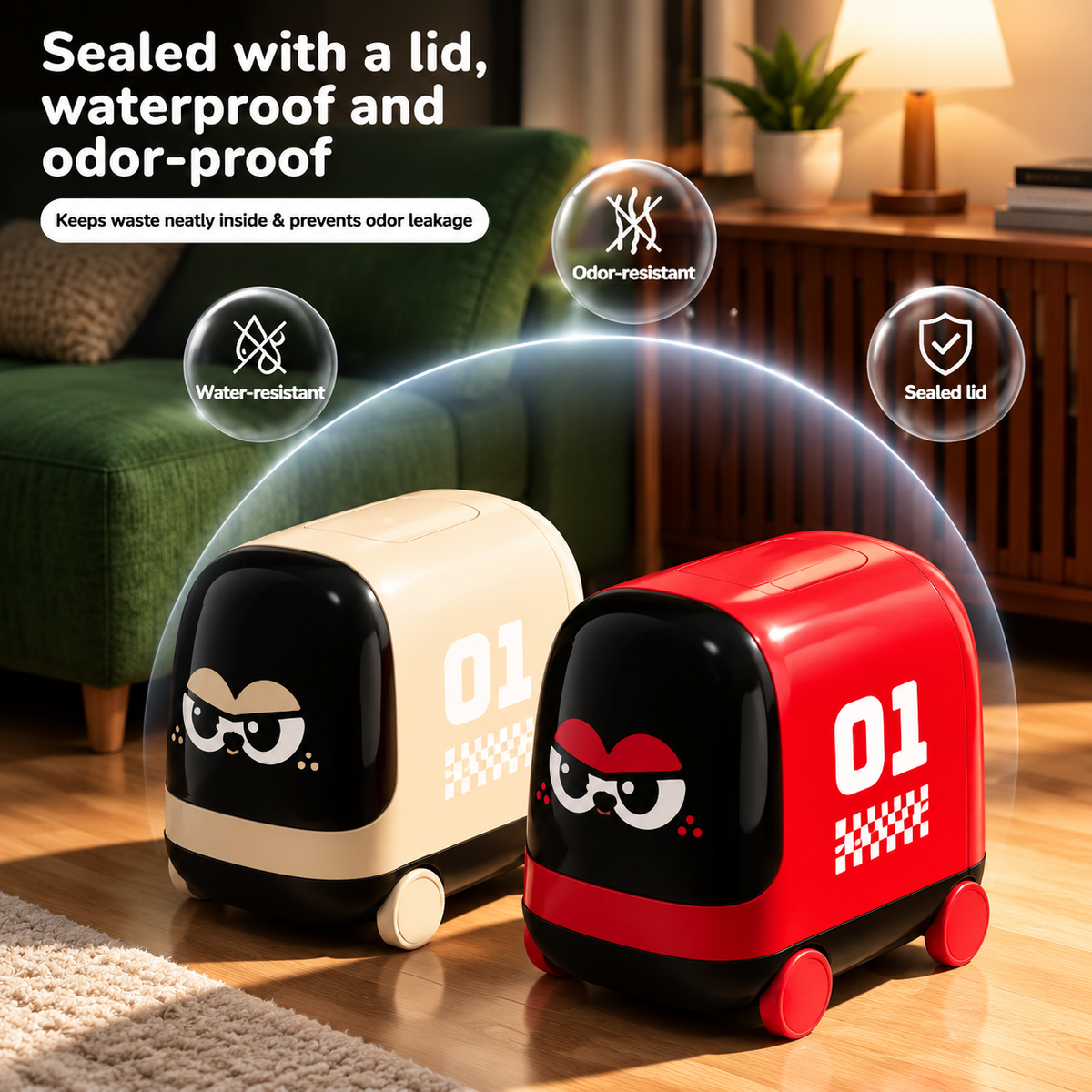 Little Zoomie Wheels Car Dustbin