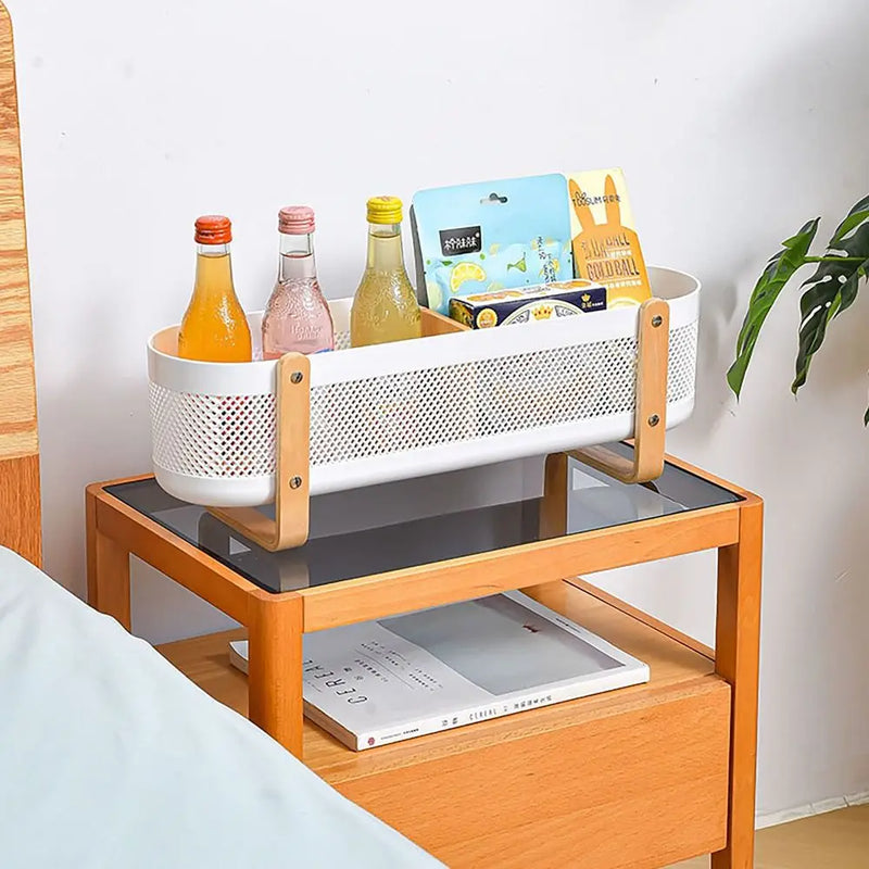 Wooden Handle Storage Basket