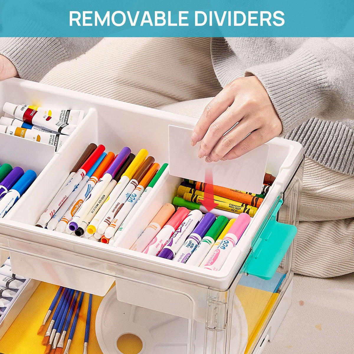 Multi-Compartment Kids Storage Box