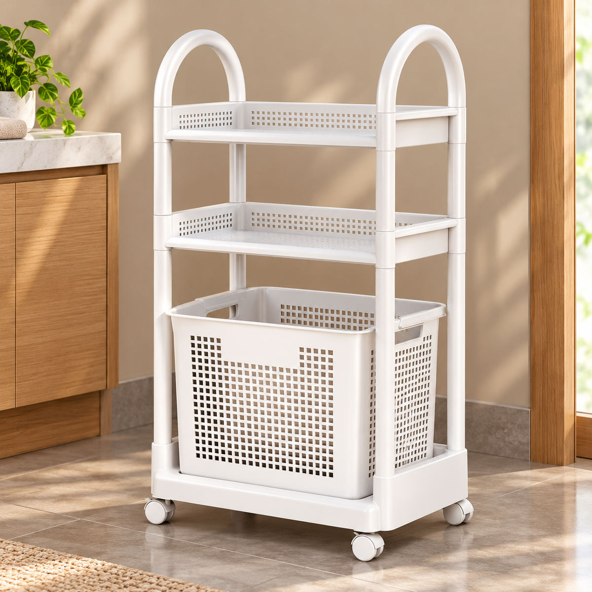 Multi Layer Rolling  Laundry Storage Rack
