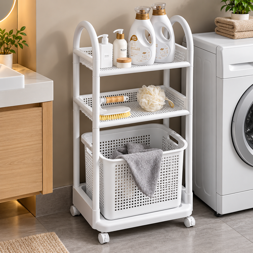 Multi Layer Rolling  Laundry Storage Rack