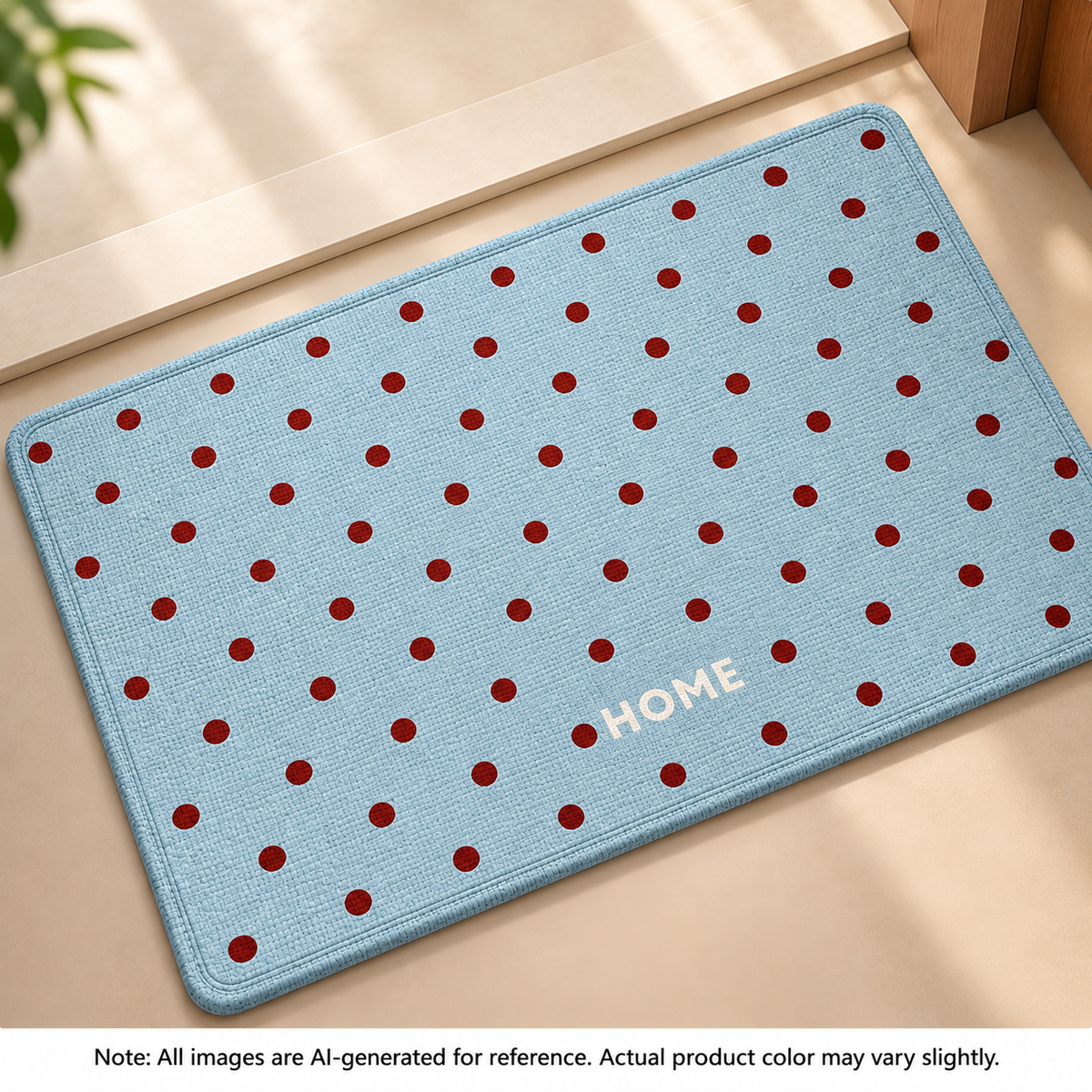 Polka Dot Woven Floor Mat