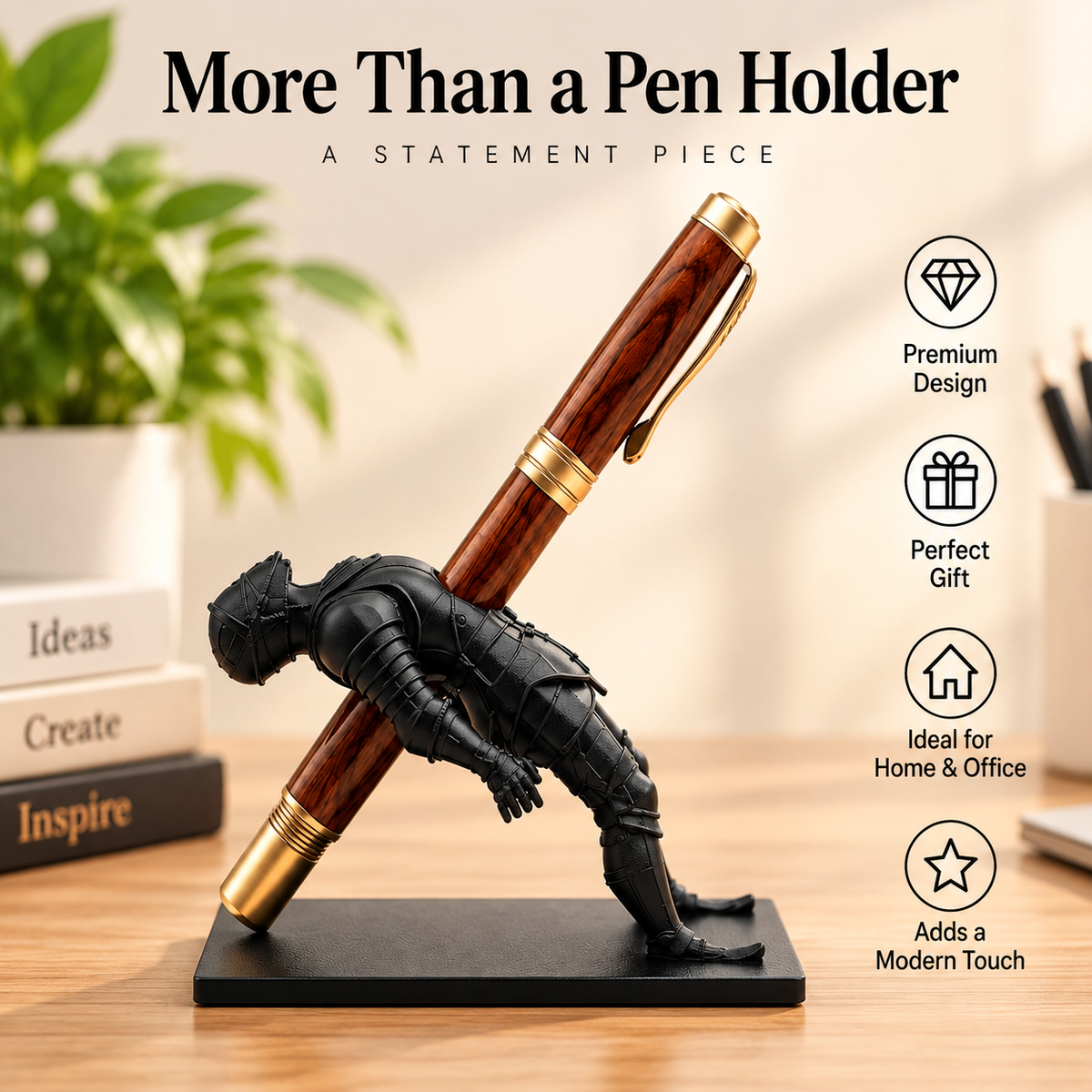 Ninja Warrior Desk Pen Holder