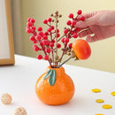 Stylish Orange-Shaped Decorative Vase