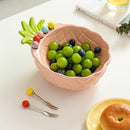 Pineapple Ceramic Fruit Bowl With Forks