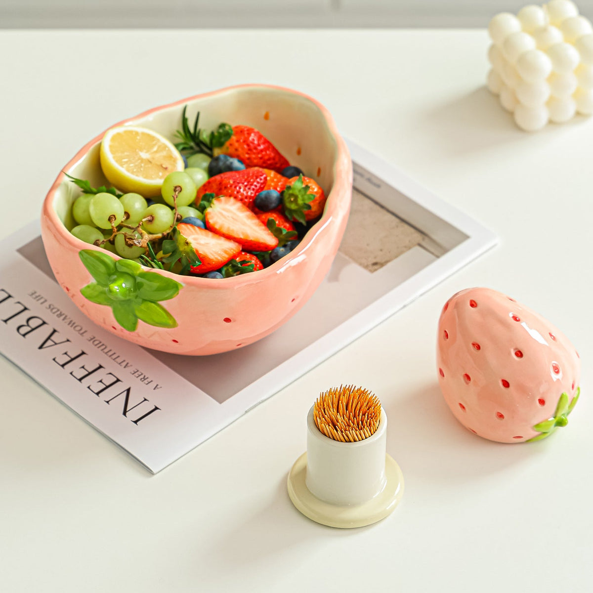 Cute Strawberry Style Serving Bowl