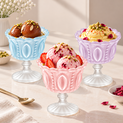 Elegant Pastel Dessert Bowl Set