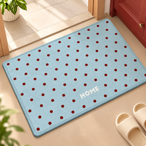 Polka Dot Woven Floor Mat