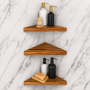 Premium Wooden Bathroom Corner Shelf