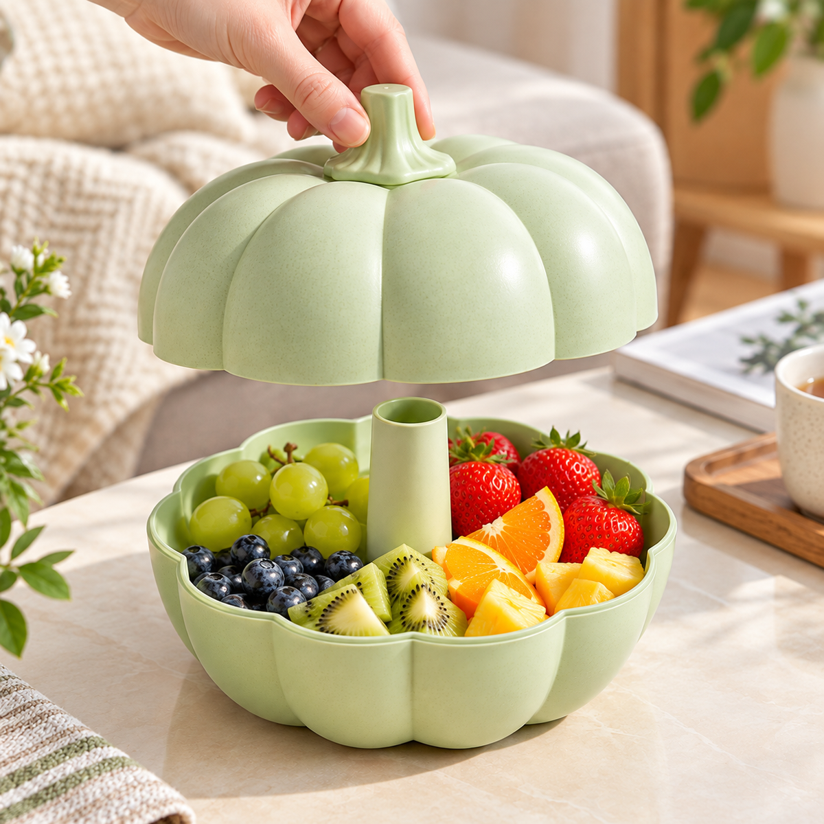 Pumpkin Style Multi Layer Snack Box