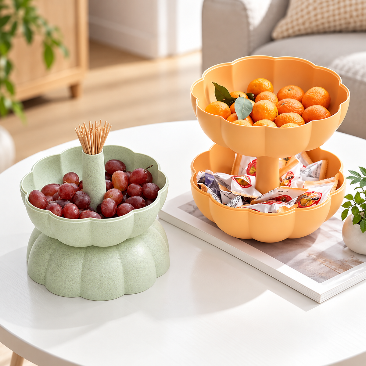 Pumpkin Style Multi Layer Snack Box
