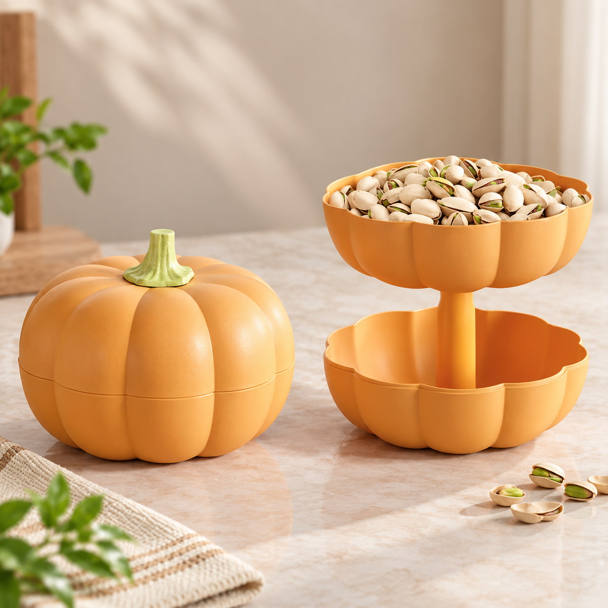Pumpkin Style Multi Layer Snack Box