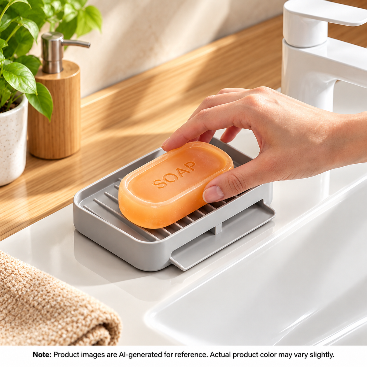 Anti-Slip Drain Soap Holder