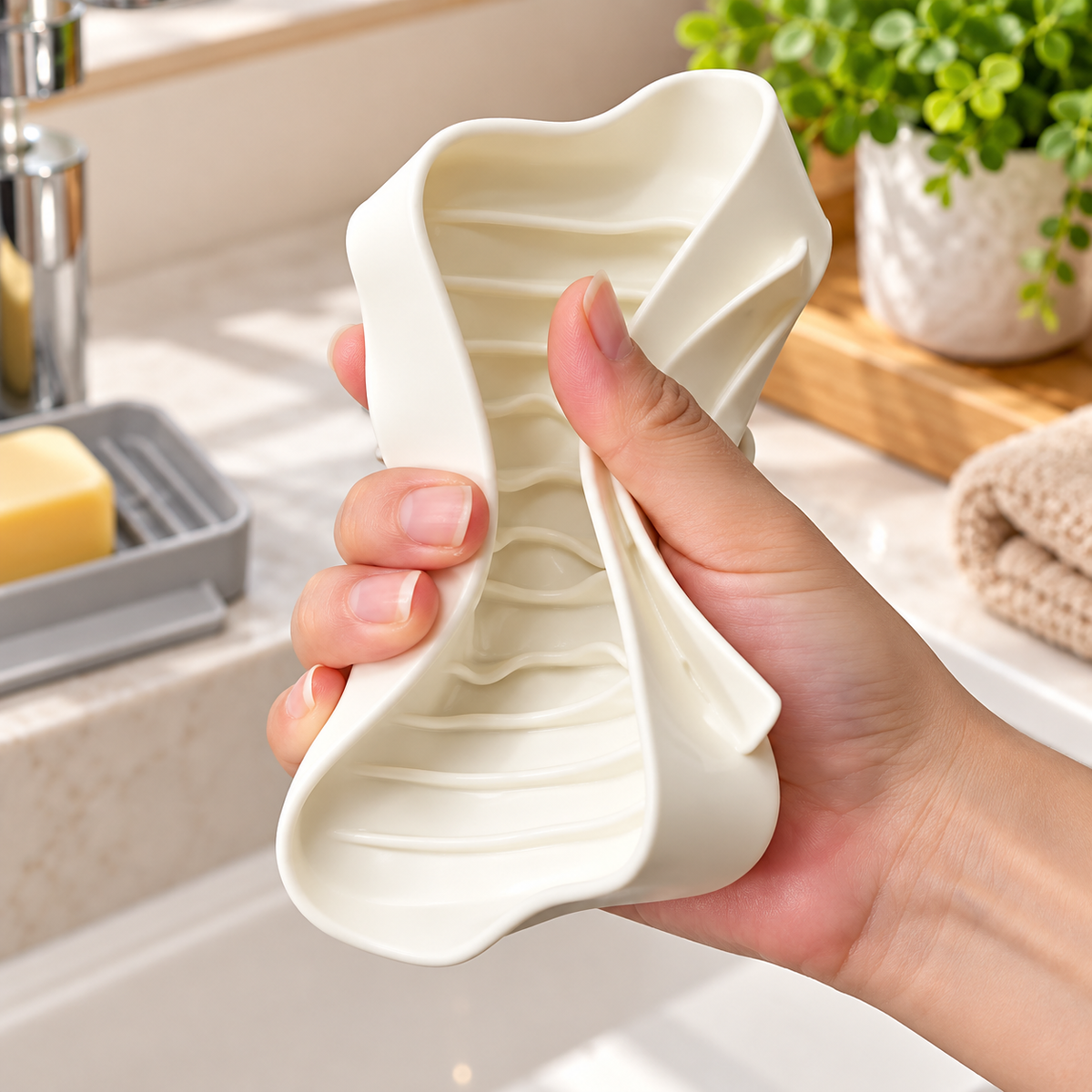 Anti-Slip Drain Soap Holder