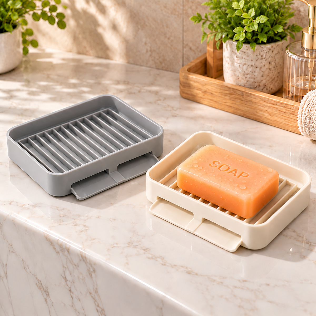 Anti-Slip Drain Soap Holder