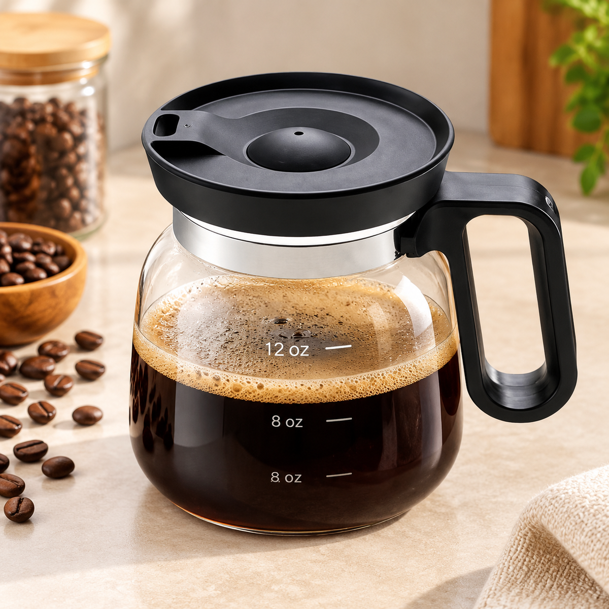 Reusable Glass Coffee Carafe Mug