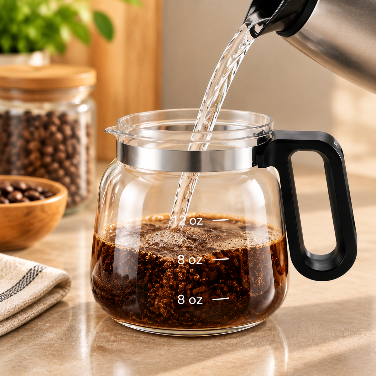 Reusable Glass Coffee Carafe Mug