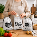 Reusable Kitchen Veggie Storage Bags