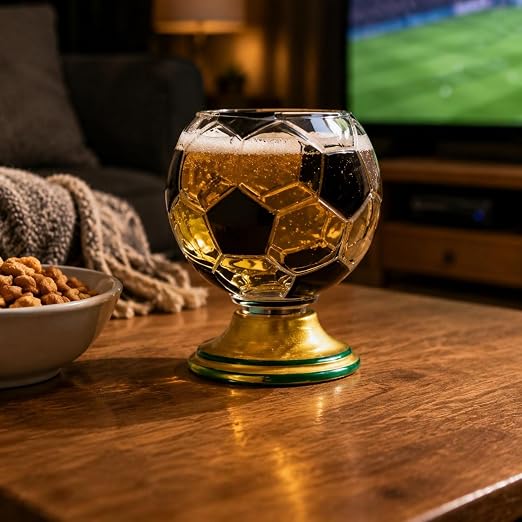 Rotating Football Shaped Drinking Glass